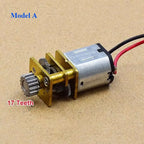 1PC Mini N10 Full Metal Gearbox Gear Reduction Motor DC 3V 5V 6V Slow Speed Smaller Than N20 Motor for 3D Printing Pen/ Robot