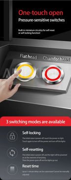 ABILKEEN 30mm 1NO Momentary/Latching Function Piezo Electric Switch IP68 Waterproof Pressure-Sensitive Switch