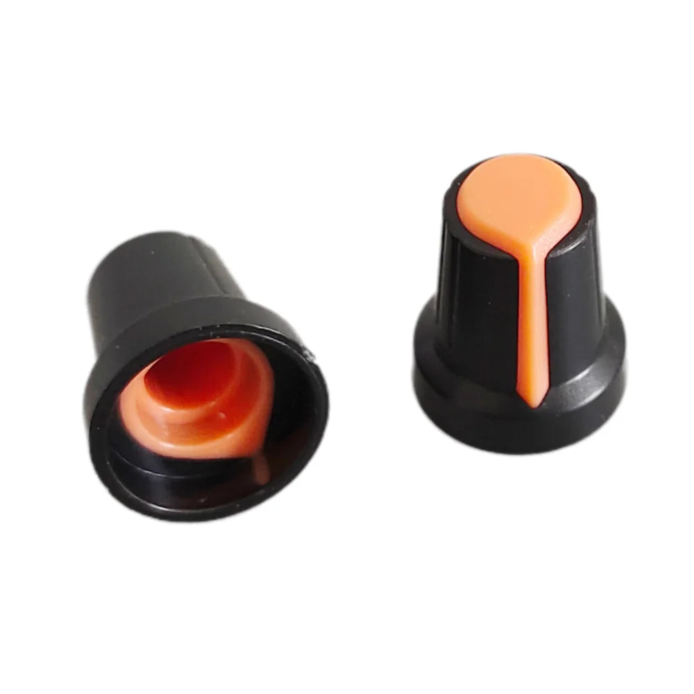 25PCS WH148 Potentiometer Knob Cap 15X17mm 6mm Shaft Hole AG2 for Encoder, Electric Guitar Speaker Mixing Board