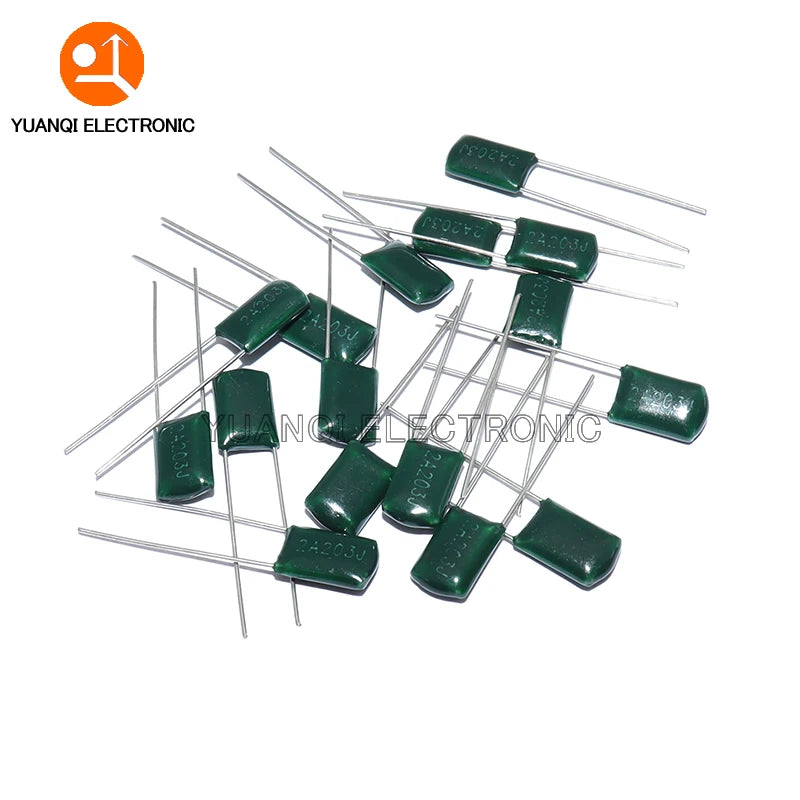 50Pcs 100V Polyester Film Capacitor 330PF 470PF 560PF 102 222 472 103 223 333 473 104 1NF 2.2NF 10NF 22NF 47NF 100NF 0.1UF