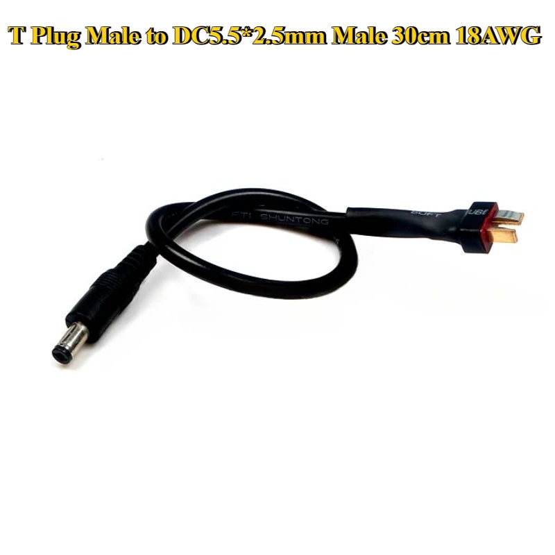 XT60 XT30 T Plug Male to DC 5.5*2.1/5.5*2.5mm Male Connector Battery Charging Adapter Cable Conversion Wire for DC Power Charger