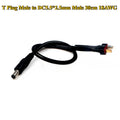 XT60 XT30 T Plug Male to DC 5.5*2.1/5.5*2.5mm Male Connector Battery Charging Adapter Cable Conversion Wire for DC Power Charger