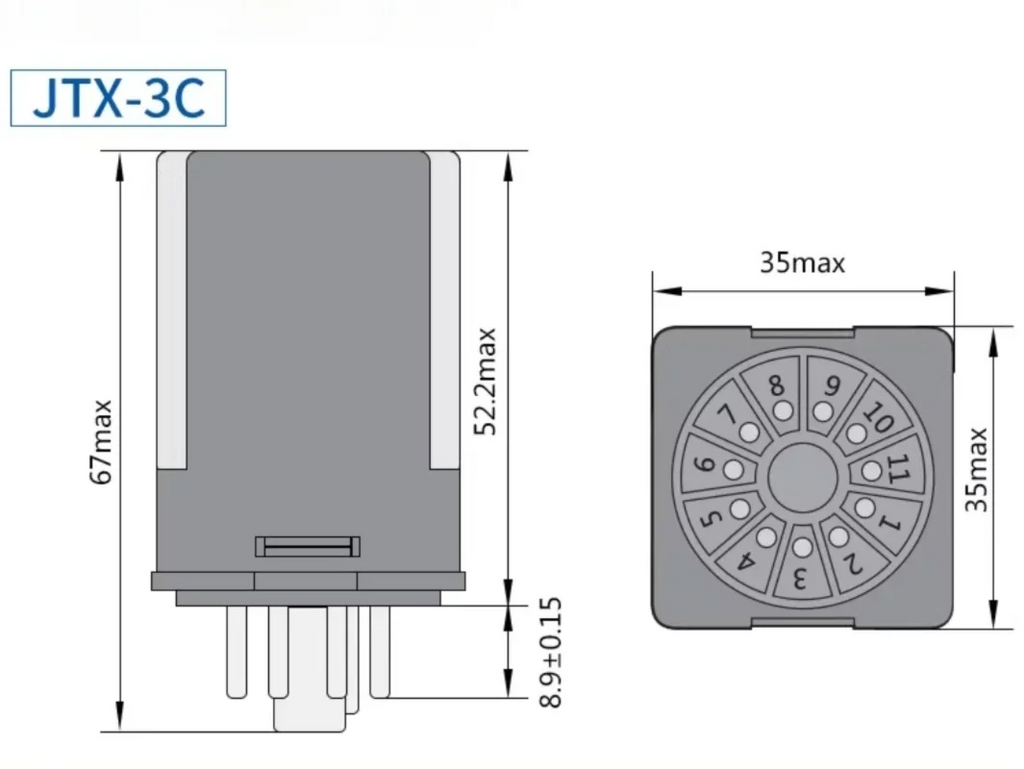CHINT small electromagnetic relays JTX-2C JTX-3C 8-pin 11-pin AC220V AC380V DC24V DC12V intermediate relays