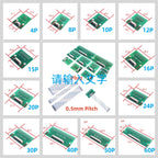 2 Sets FFC FPC Cable 4 6 8 10 12 15 16 20 24 30 34 40 50 60 Pin 0.5mm Pitch to 2.54 mm DIP PCB Adapter Same Reverse Contact Side