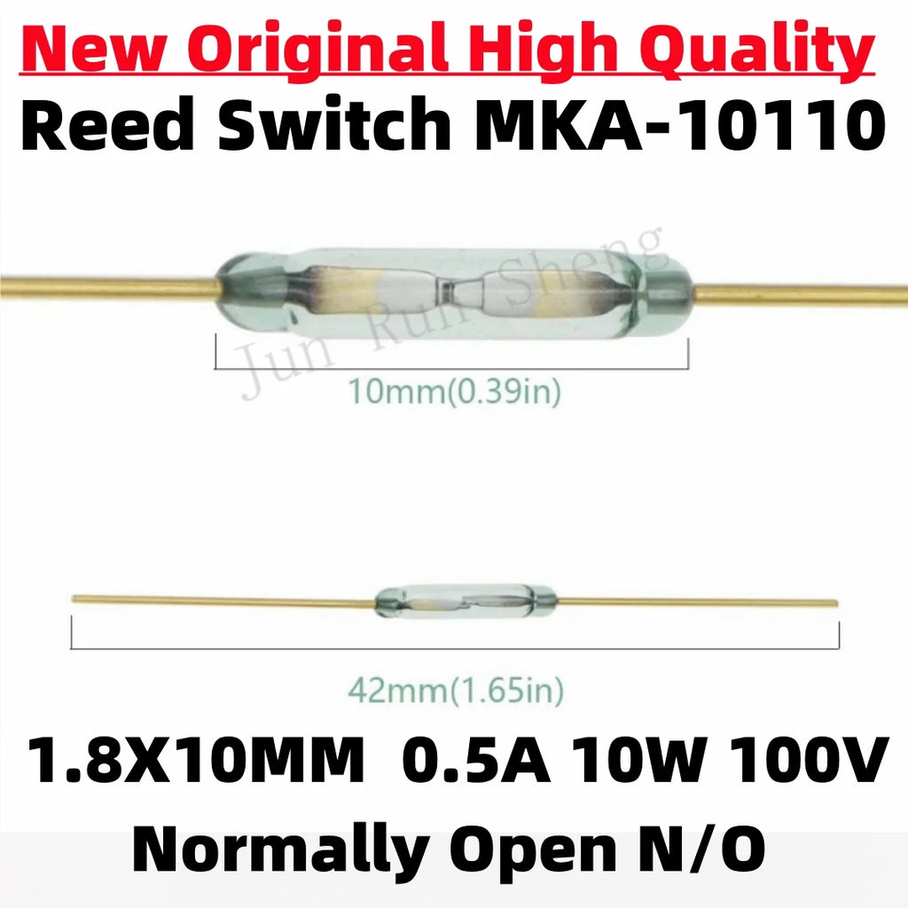 1/10PCS Original MKA10110 Reed Switch MKA-10110 Normally Open NO 1.8*10MM 0.5A 100V Magnetic Contact Switch Induction Sensor