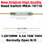 1/10PCS Original MKA10110 Reed Switch MKA-10110 Normally Open NO 1.8*10MM 0.5A 100V Magnetic Contact Switch Induction Sensor