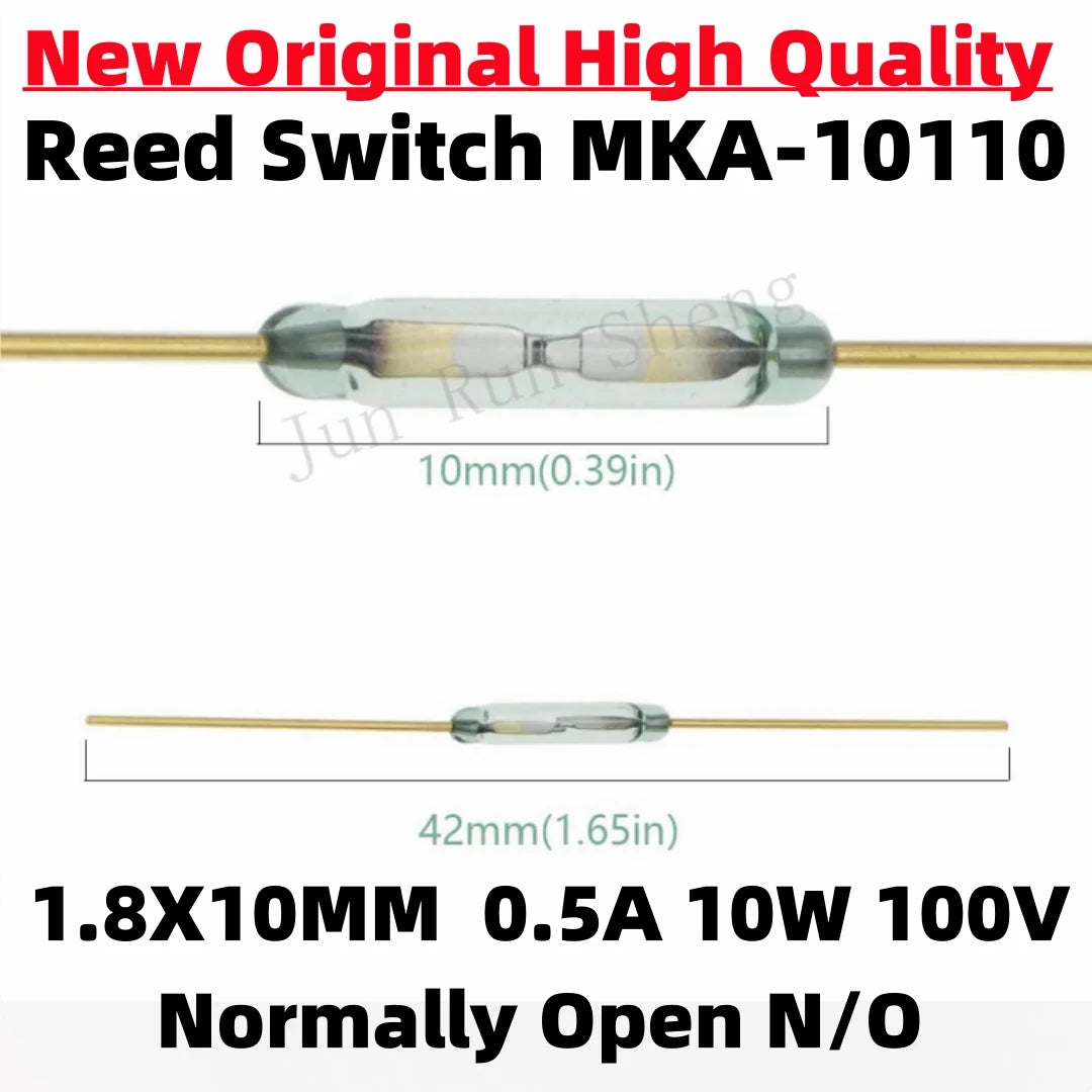 1/10PCS Original MKA10110 Reed Switch MKA-10110 Normally Open NO 1.8*10MM 0.5A 100V Magnetic Contact Switch Induction Sensor