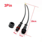 1Pair M12  2 3 4 5 Pin Waterproof IP65 Cable Wire Plug for LED Strips Male and Female Jack 20cm Lengh Connector Small Size Head