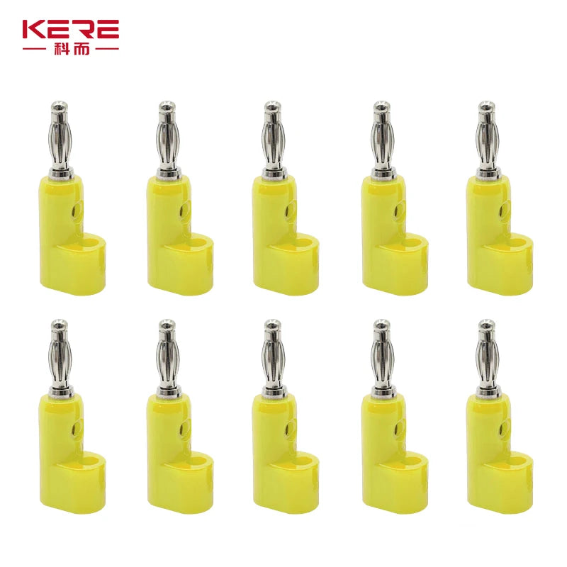 40pcs/4mm Adaptor Electrical Connecting Bending L Shape Banana Jack Plug Socket for Binding Post Test Terminal Connector