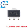 100pcs/20pcs 78L05 SOT89 7805 SOT-89 Output 5V 100mA/150mA/300mA 0.1A/0.15A/3A Linear Voltage Regulator Triode Chip IC  Original