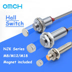 OMCH Hall Switch NJK-5002 Proximity Inductive Magnetic Pole Sensor M8/M12 Normally Open/Closed 24V Hall Effect Proximity Sensor