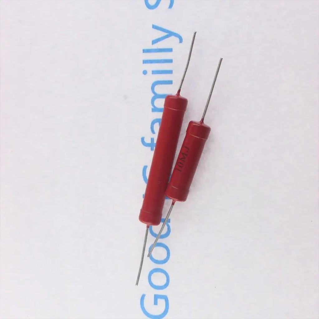 1pcs RI80 3W 5W 10W Red Glass Glaze High-Frequency Non-Inductive High-Voltage Resistor 1K 2K 5K 10K 100K 200K 500K 1M 10M 50M