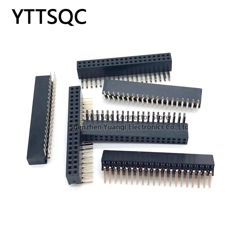 10PCS 1.27mm Pitch 2*2/3/4/5/40 pin Double Row Right Angle FEMALE HEADER Strip Connector Socket 2X3p/4p/6p/8p/20/40 PIN
