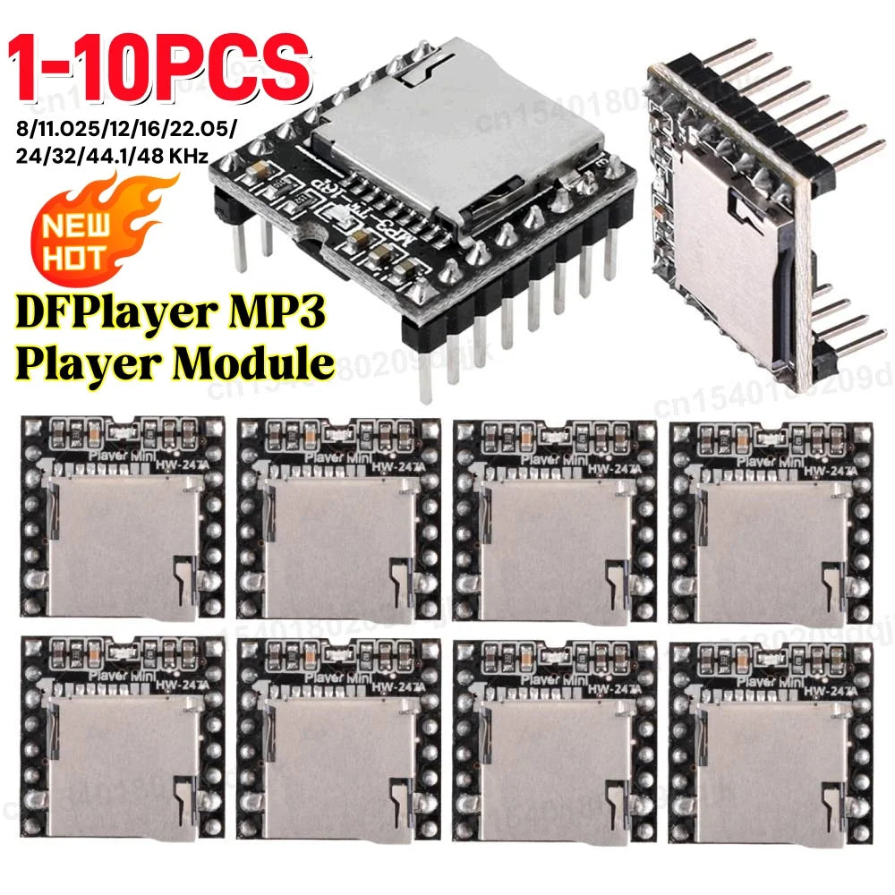 1-10PCS DFPlayer Mini MP3 Player Module V3.0 16P TF Card U Disk DF Player Module MP3 Voice Decode Board Mini MP3 Player Module