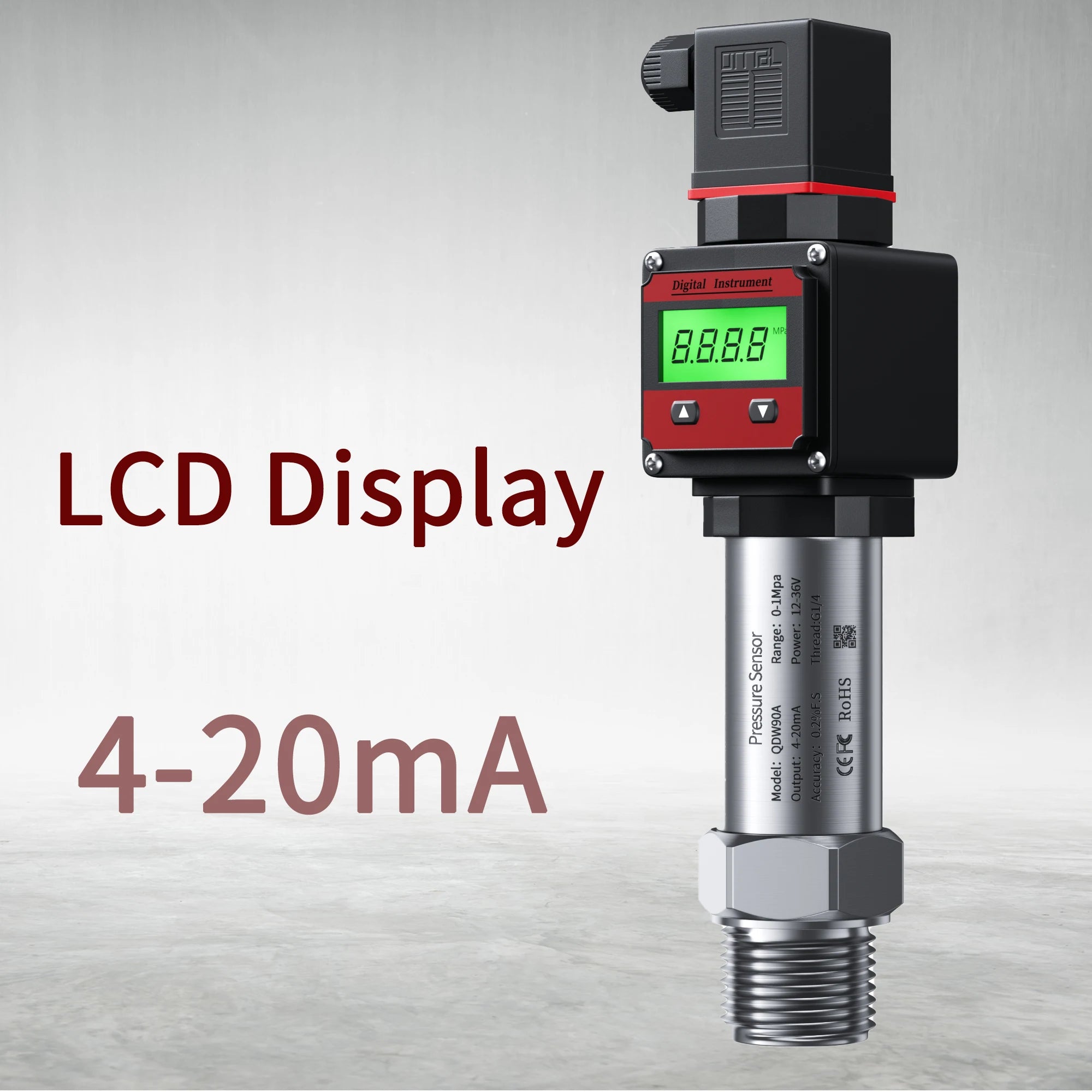 Digital Pressure Transducer RS485 0-10V 4-20mA Digital Pressure Transmitter 0-4bar 0-100bar M20*1.5 Pressure Sensor Transmitter