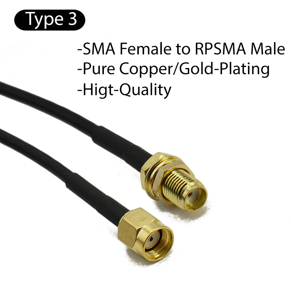 RG174 SMA to SMA Cable Female to Male extension jumper Pigtail Adapter Cable my SMA Antenna cable For WIFI 3G 4G GSM Antenna