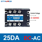 DC-AC AC-AC Three Phase Solid State Relay 3-SSR 10A 25A 40A 60A 80A 100A 120A 200A 70-280V AC Control 24-480V 40AA 40DA