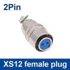 1PCS XS12 Connector 12mm Quick Push-Pull Circular Square Socket 2pin3pin4pin5pin6pin7pin 3A 400v Male and Female Plug