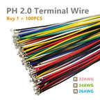 100pcs /LOT JST PH2.0 Straight/Curved Needle Connector 2Pin~16Pin Male Pin Header Right Angle 90°/180° 2.0mm Pitch