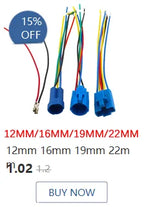 1pc 16mm 19mm 22mm Waterproof Metal Latching Emergency STOP Mushroom Push Button Switch Button Switch Knob Rotary Switch