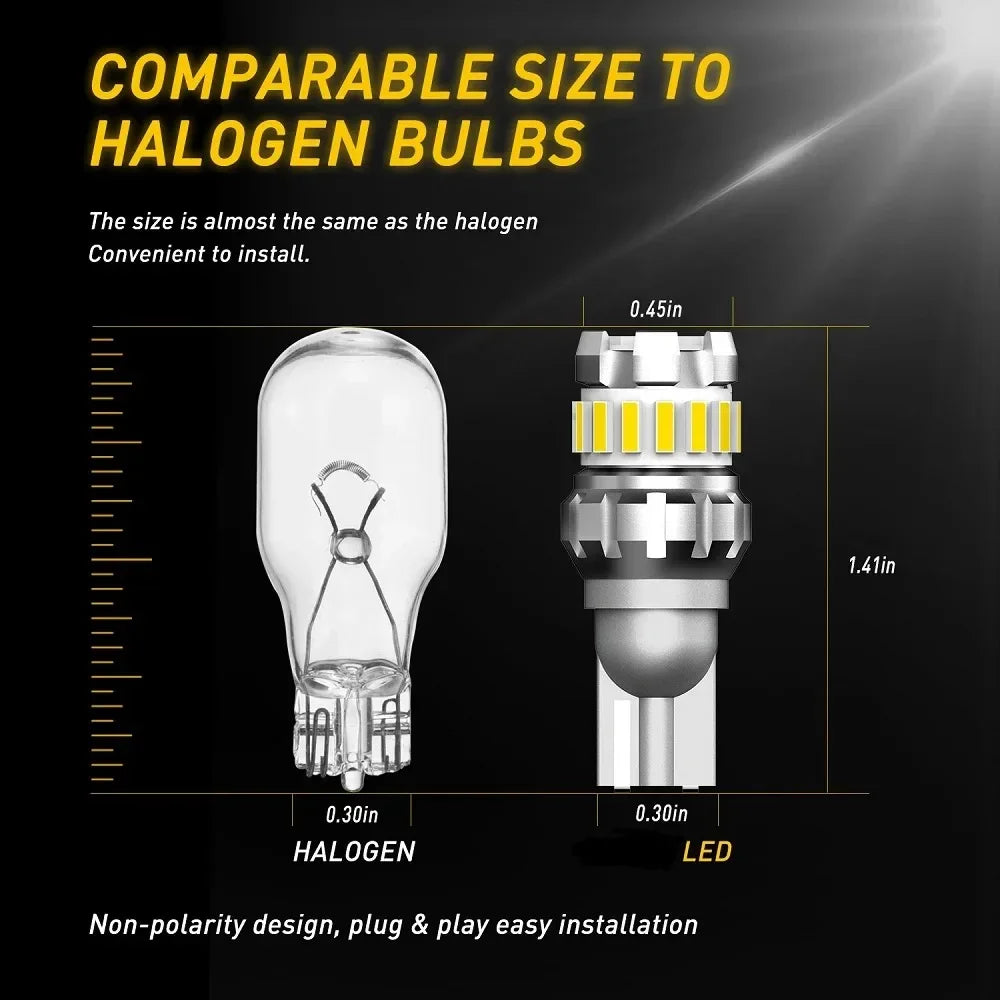 W16W T15 T16 Bulb Canbus Error Free Backup Reverse Led 921 912 LED Bulbs Car Lights Brake Lamp Stop Light Xenon White DC12V