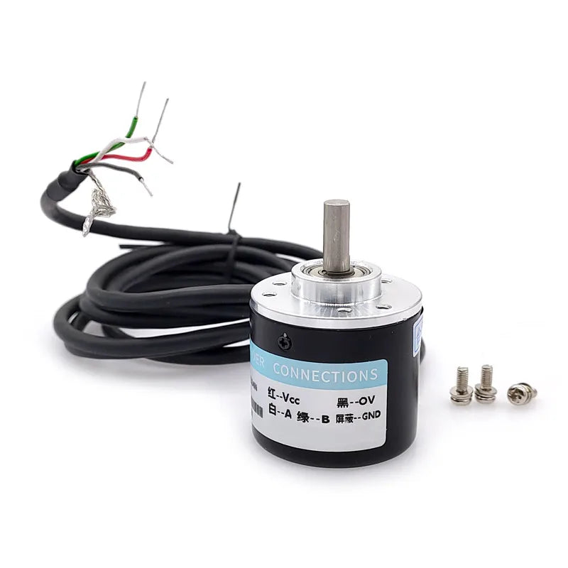 Photoelectric Incremental Rotary Encoder 38S6G5-B-G24N 50/100/200/360/400/500/600PPR AB 2 Phase DC5-24V NPN Optical  Encoder