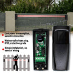 Photocell Automatic Gate Door Safety Sensor Alarm Infrared Beam Sensor Photocell 15m Detect Range 12~24V 3.6V Battery Powered