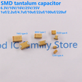 10pcs A B C D Type SMD Tantalum Capacitor 476 106 6.3V 10V 16V 25V 35V 0.33/0.47/2.2/3.3/10/22/33/47/100/150/220/330/470 UF SMD