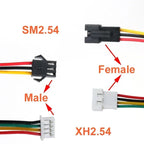10pcs 20cm JST1.25 PH2.0 XH SM2.54 2P3P 4P 5P 6P Male Female Plug Butt-joint Aerial Docking Crimp Terminal Wire Cable Connector