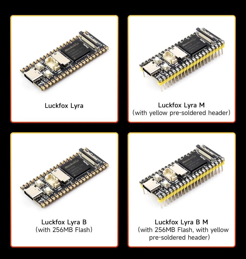 Luckfox Lyra RK3506G2 Linux Micro Development Board Integrates Tripe-core ARM Cortex-A7 and ARM Cortex-M0 Processors,128MB DDR3L
