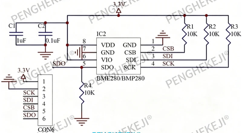 1/5/10/30/50PCS GY-BMP280-3.3 high precision atmospheric pressure sensor module altimeter BMP280-3.3