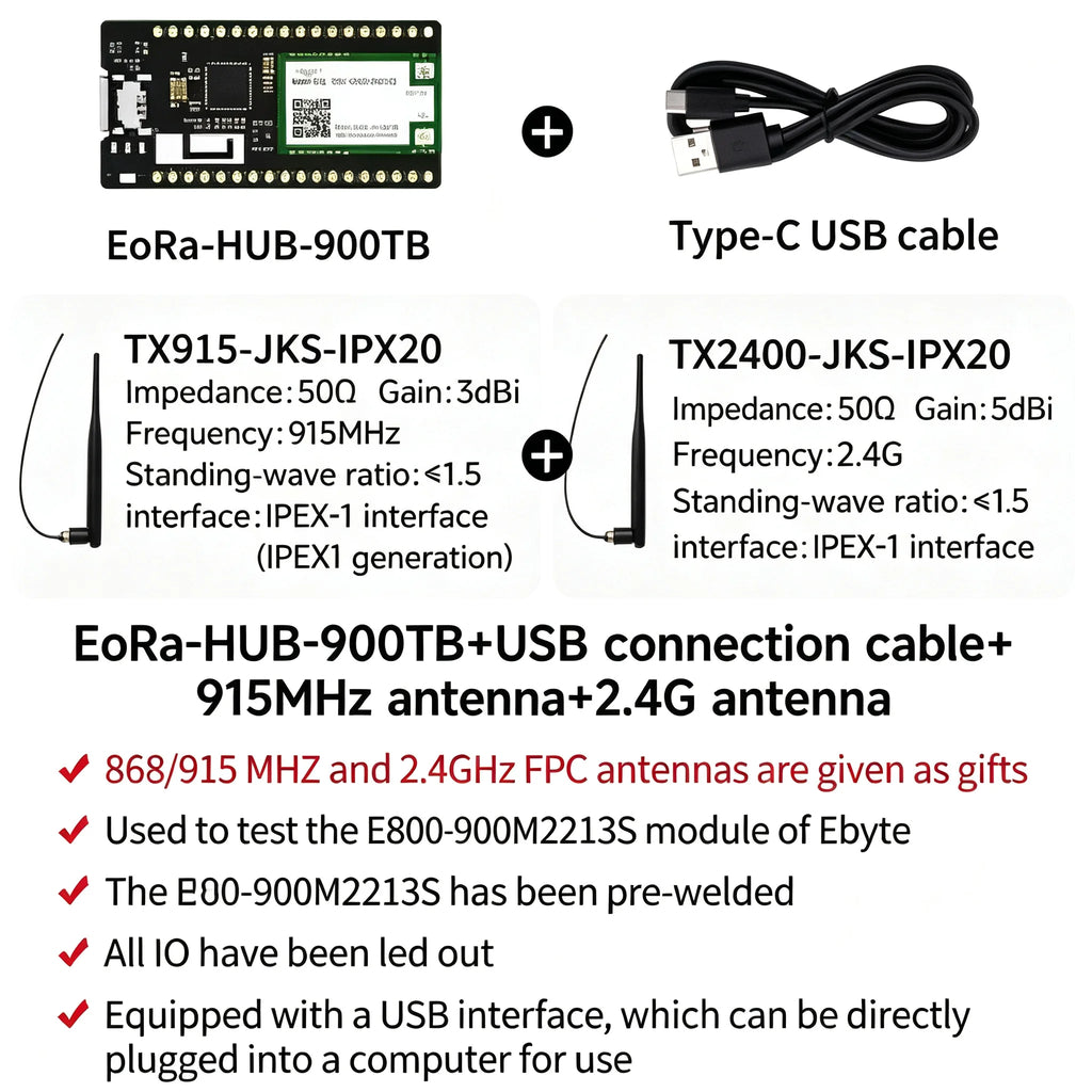 EoRa-HUB-900TB EoRa-HUB-400TB ESP32-S3 Development Board LR1121 Dual-Band LoRa Module LoRaWAN Hub Gateway Bluetooth WiFi Support