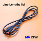 1pcs M6 M8 2 3 4 5 6 Pin Electric Bicycle Butt Joint Plug For Ebike Display Cable Male to Female Waterproof Aviation Connector
