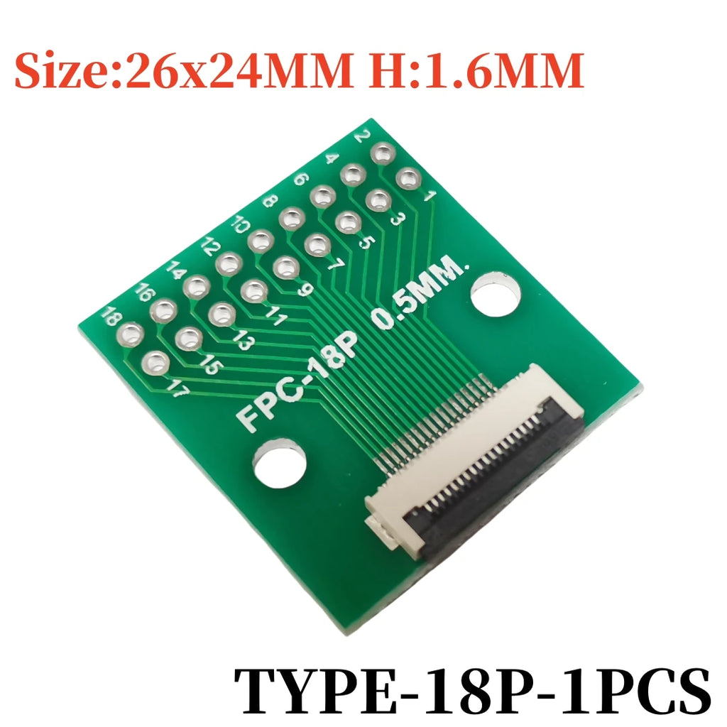 FFC/FPC 0.5MM Adapter Board 4P/6P/8P/10P/12P/14P/15P/16P/18P/20P/22P/24P/26P/30P/32P/34P/36P/40P/42P/45P/50P/60P/64P/68P/80P/96P