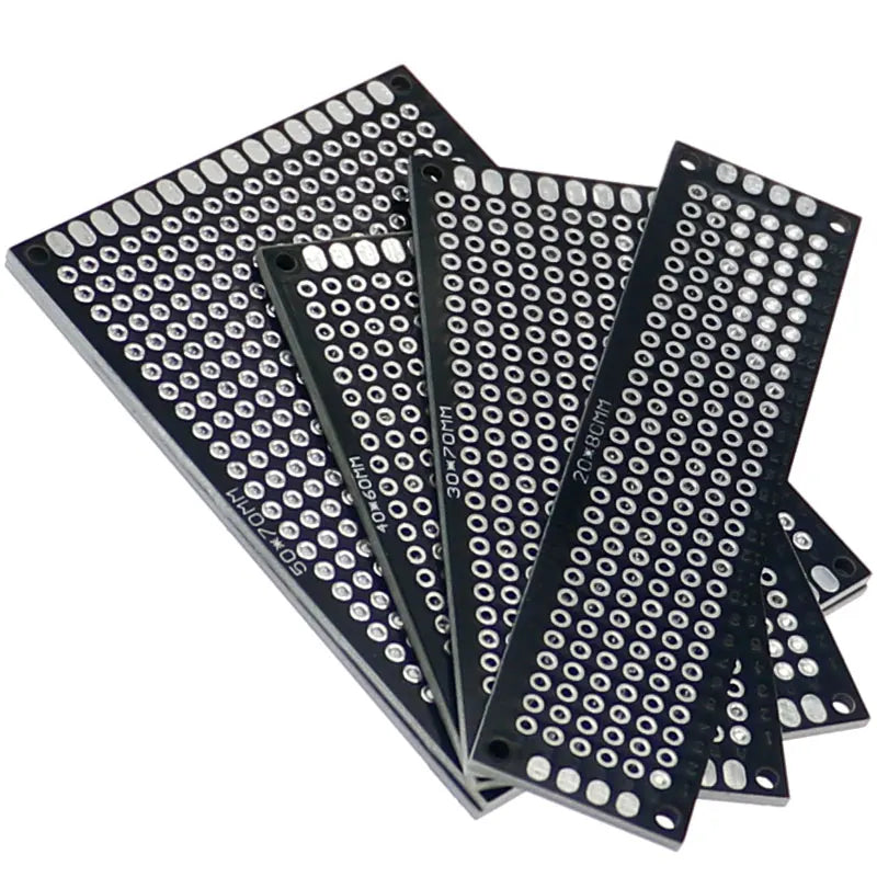 20pcs/lot 2X8 3X7 4X6 5X7 PCB Prototype Board Circuit Protoboard Universal Stripboard Prototyping Veroboard 5Pcs Each Value