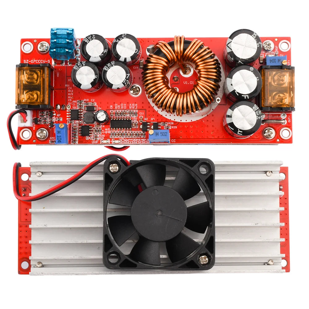 1200/1500/1800W 20/30/40A DC-DC Boost Converter Step Up Power Supply Module 10-60V to 12-90V Adjustable Voltage Charger
