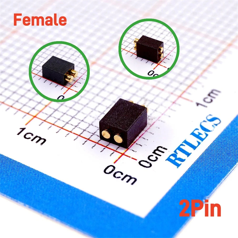 2 5 20 Pcs Spring Loaded 1.27 MM Pitch Pogo Pin Connector 2 5 6 8 10 Position Male Pad PCB Header Single Row Through Holes Probe