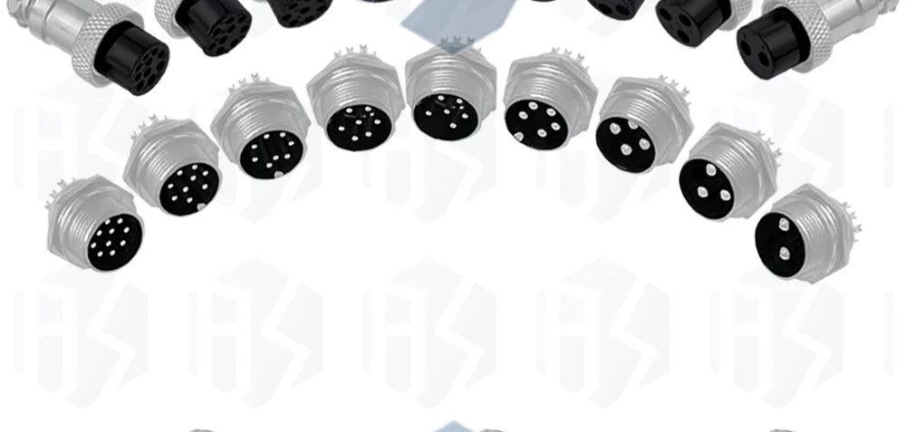 2-7 Pin GX16 Aviation Connector, Metal Male Plug Female Socket Industrial Wiring Terminal Adapter