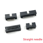 100PCS IDC Socket 6/8/10/14/16/20/26/30/34/40/50 Pin 2x3/4/5/7/40P 50Pin Straight Male Shrouded PCB DC3 2.54mm Box Header JTAG