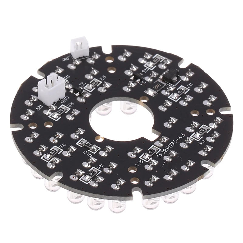 48PCS IR LED 850NM Illuminator Board – 60mm Night Vision Light for CCTV Surveillance Camera Housing, 50° Viewing Angle