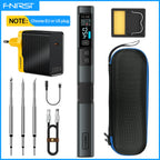 FNIRSI HS-02 Adjustable Temperature Soldering Iron DC 20V 100-450℃ Welding Solder Rework Station PD 100W Portable Repair Tool