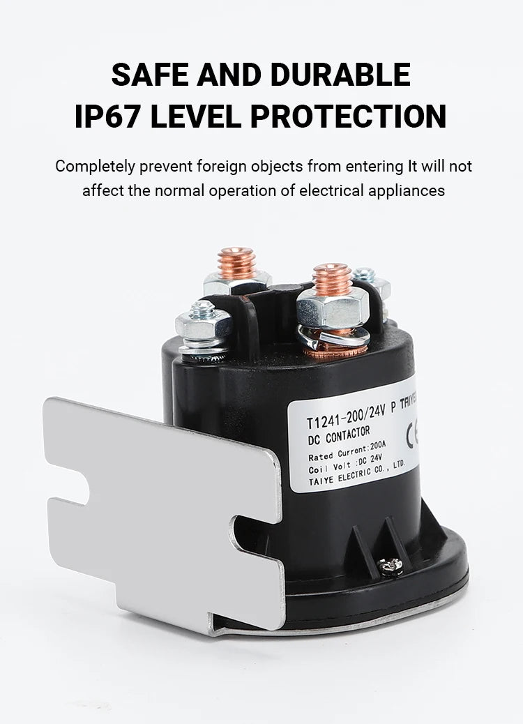 12V 24V 48V 200A Electric Stacker Forklift Tail Plate Switch Relay Plate Oil Pump Start DC Contactor T1241-200