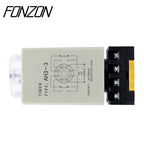 AH3-3 Power on Delay Timer Time Switch Delay Timer Relay With 8pin Socket 12 24V 110V 220V 380V Adjustable time 1~60S 3~60M
