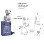 CNTD Micro Limit Switch C6N Series C6N‑101 C6N‑102 C6N‑111 C6N‑121 1NO1NC 10A 250V IP67 Waterproof For Automated Machinery