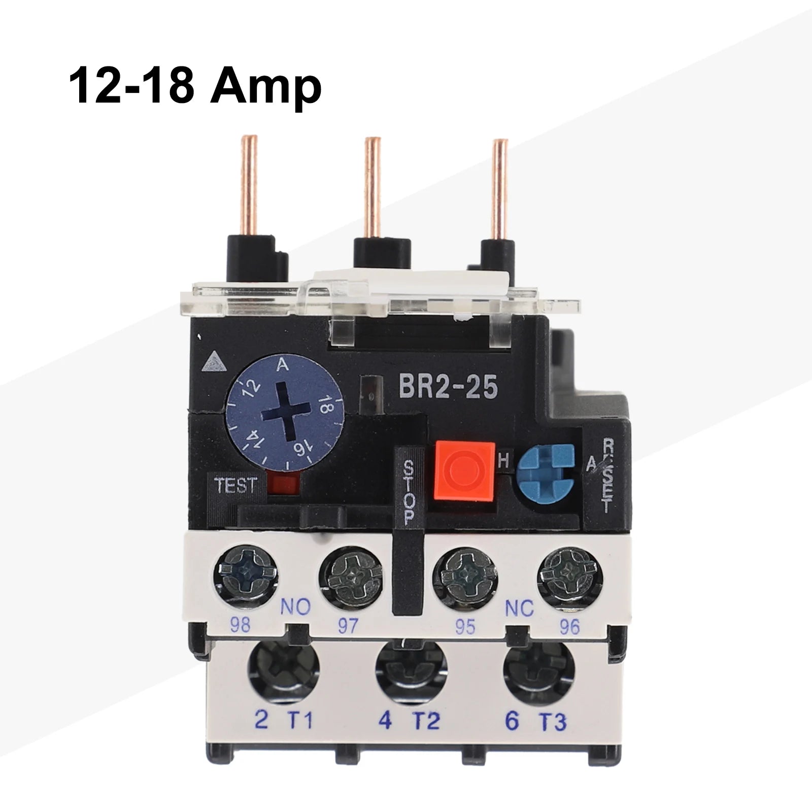 Thermal Overload Motor Relay 3 Phase AC 50Hz/60Hz FR NR2-25 IP20 Plug-in With Indicator Light For CJX2 Series Contactors