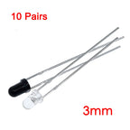 10/50/100 Pairs 5mm 3mm 940nm Infrared Emitter And Receiver Diode LED Pair 301A for Sensor Module