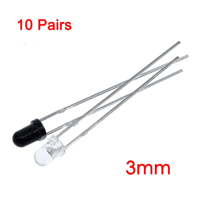 10/50/100 Pairs 5mm 3mm 940nm Infrared Emitter And Receiver Diode LED Pair 301A for Sensor Module