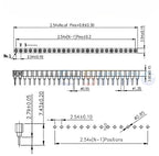 10-100PCS 2.54mm PH3 1*40P Round Hole Female Header Tin Single Row 40P 0.1" Breakable Stackable PCB IC Crystal Socket Connector