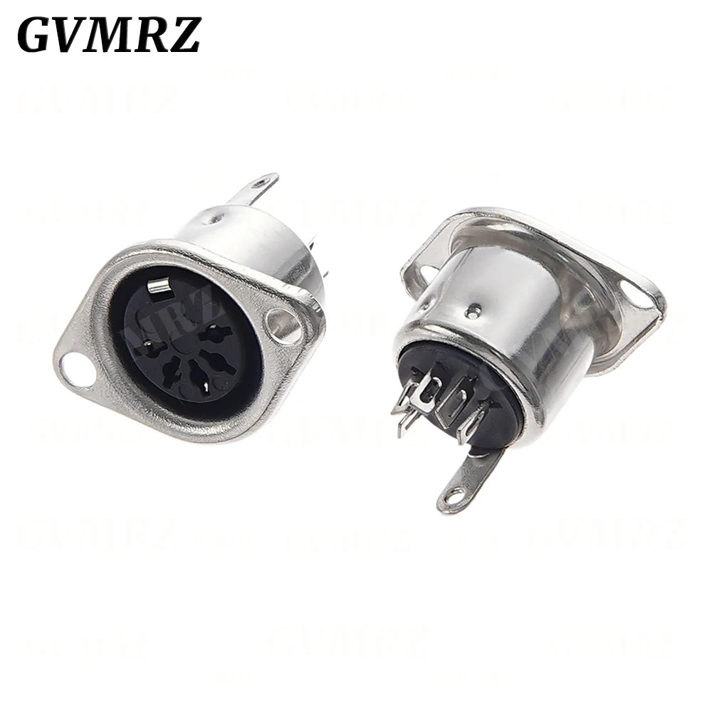 2PCS/lot 3/4/5/6/7/8PIN Panel Mount Male Female Jack DIN Adapter MIDI Cable Connector 3P 4P 5P 6P