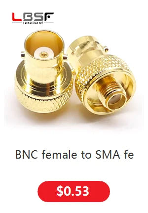 BNC female to SMA female disc BNC/SMA-KK is suitable for Motorola walkie-talkie antenna adapter